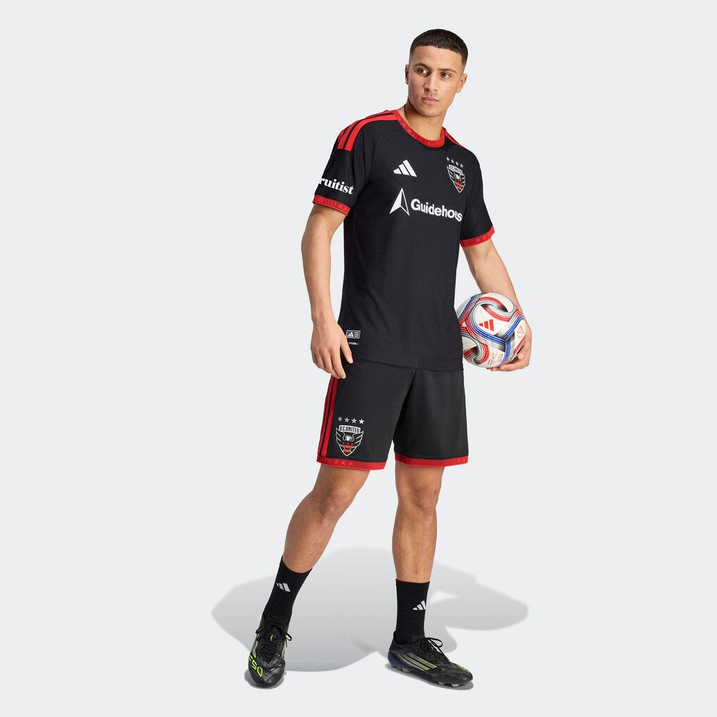 D.C. United adidas  2026 Black-and-Red Kit On-Field Authentic Patch Jersey - Black