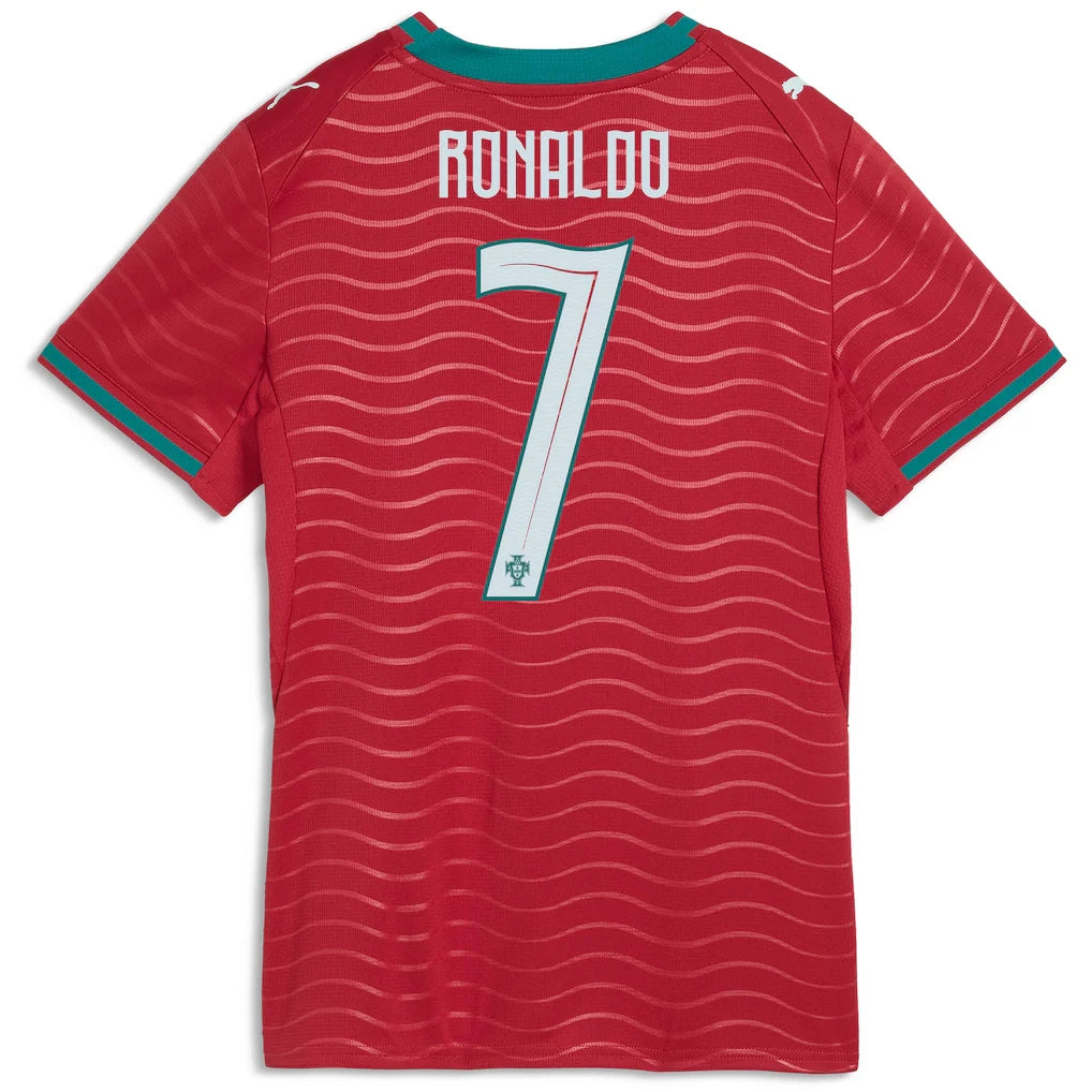 Cristiano Ronaldo Portugal National Team Puma Women's 2026 Home Replica Jersey - Red