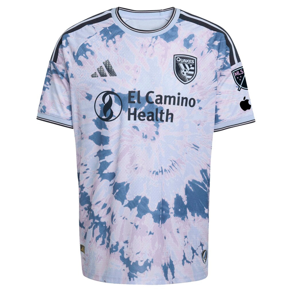 San Jose Earthquakes adidas 2026 The Dead Kit On-Field Authentic Patch Jersey - Light Blue