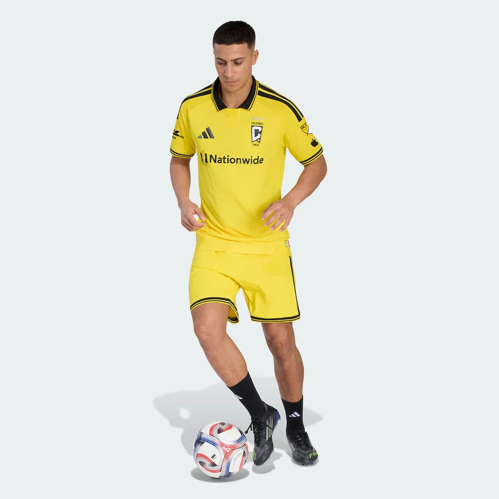 Columbus Crew adidas 2026 The Crafted for Excellence Kit On-Field Authentic Patch Jersey - Yellow