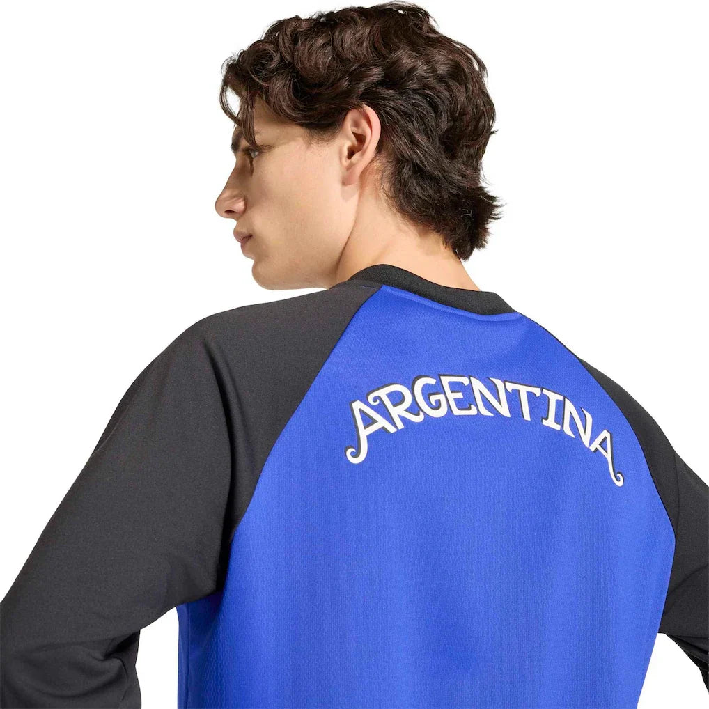 Argentina National Team adidas 2026 Long Sleeve Pre-Match Top - Blue
