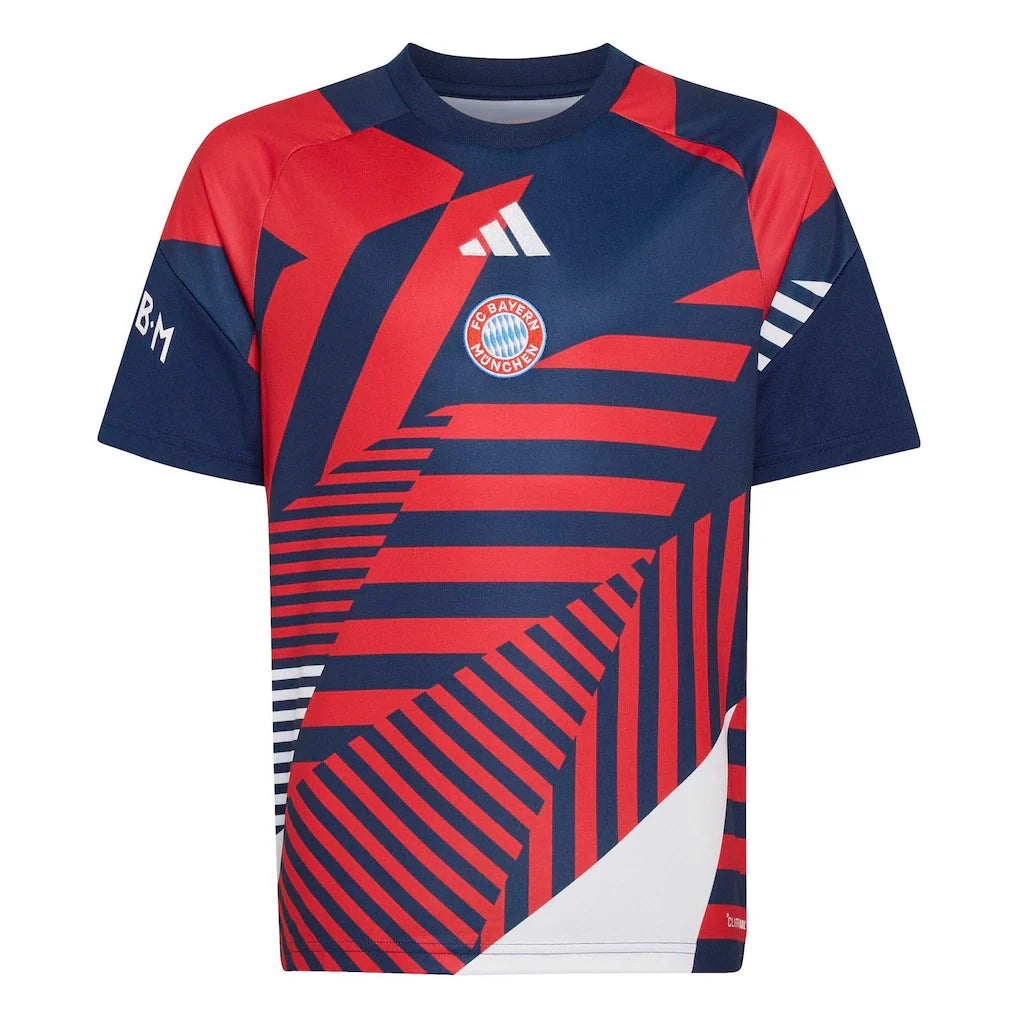 Bayern Munich adidas Youth 2026/27 Pre-Match Home Training Jersey - Blue/Red