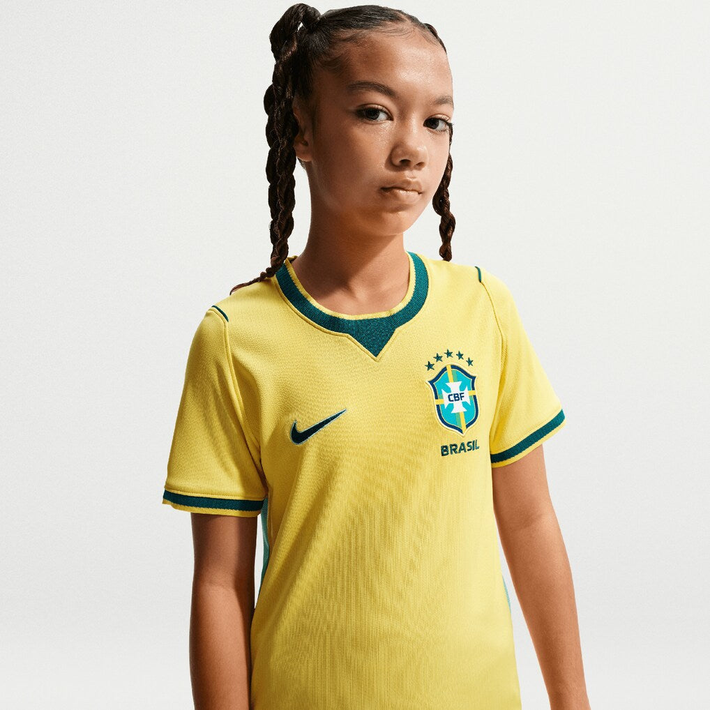 Brazil National Team Nike Youth 2026 Home Stadium Replica Jersey - Yellow