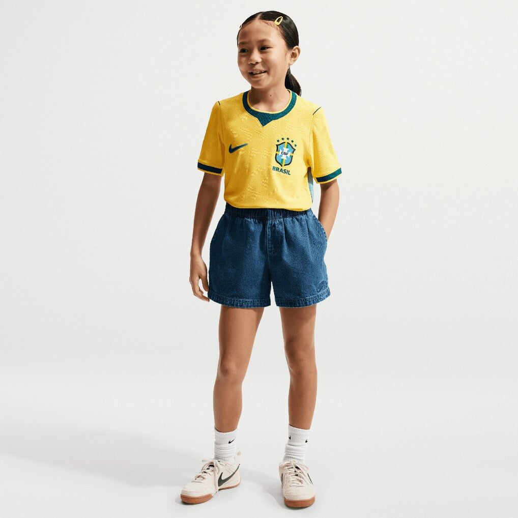 Brazil National Team Nike Youth 2026 Home Match Authentic Jersey - Yellow