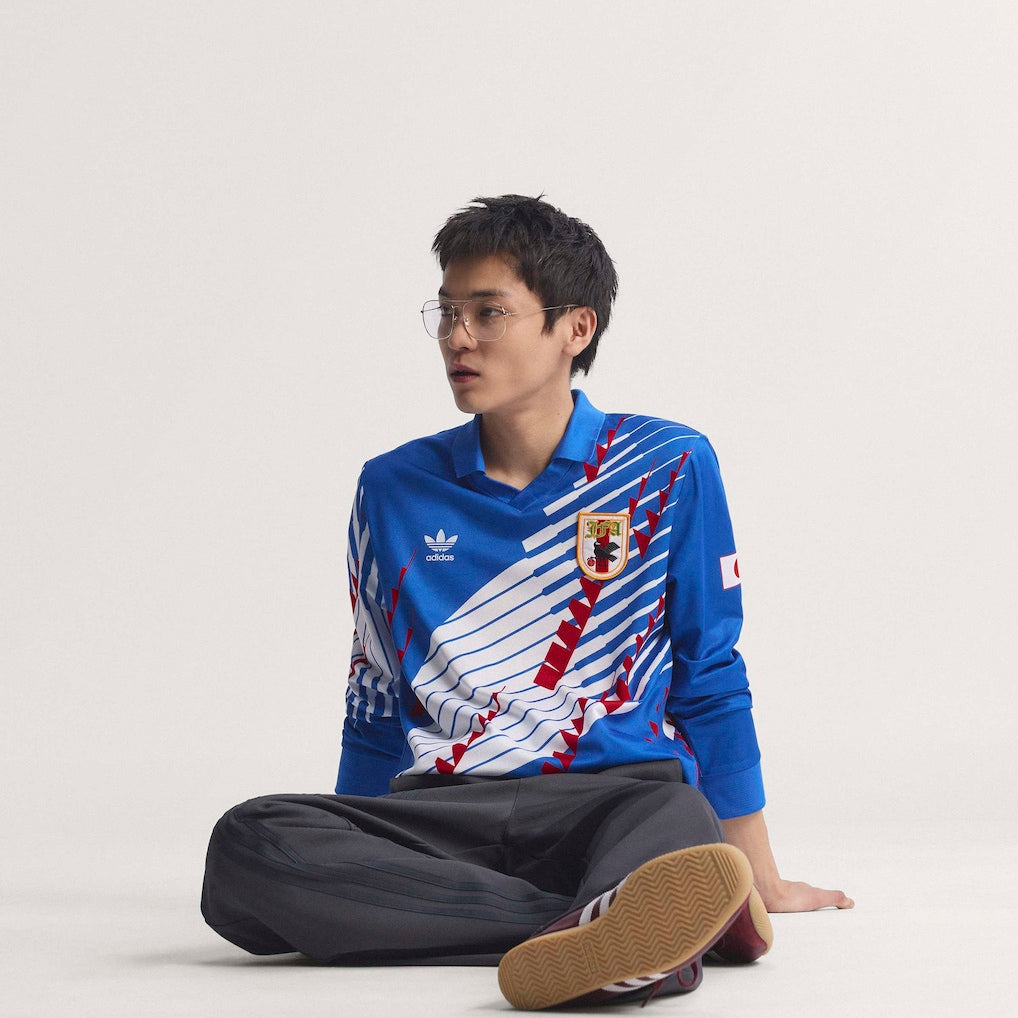 Japan National Team adidas 1993 Bringback Replica Long Sleeve Jersey - Blue/White
