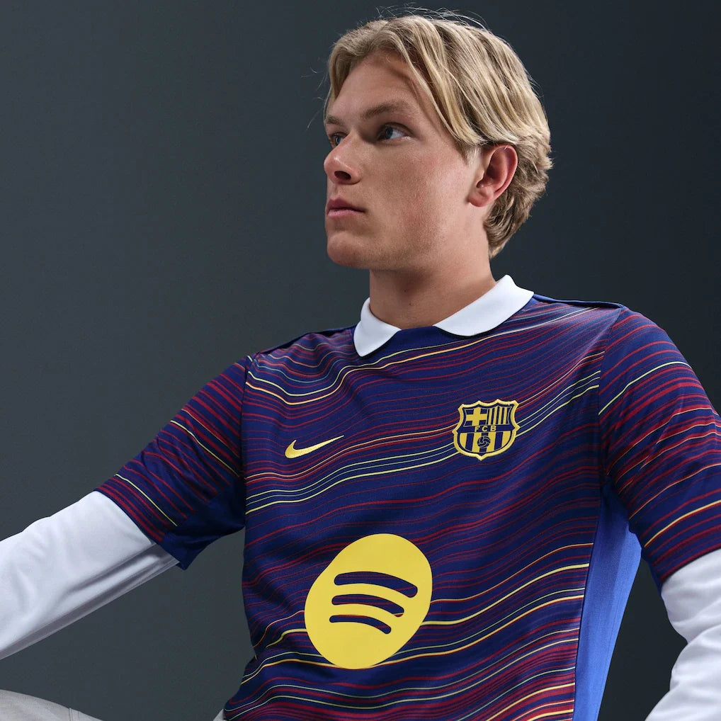 Barcelona Nike Home 2025/26 Academy Pro Pre-Match Top - Navy