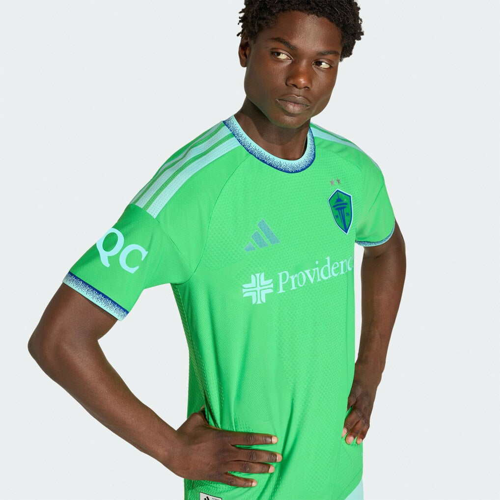 Seattle Sounders FC adidas 2026 The Evergreen State Kit On-Field Authentic Patch Jersey - Rave Green