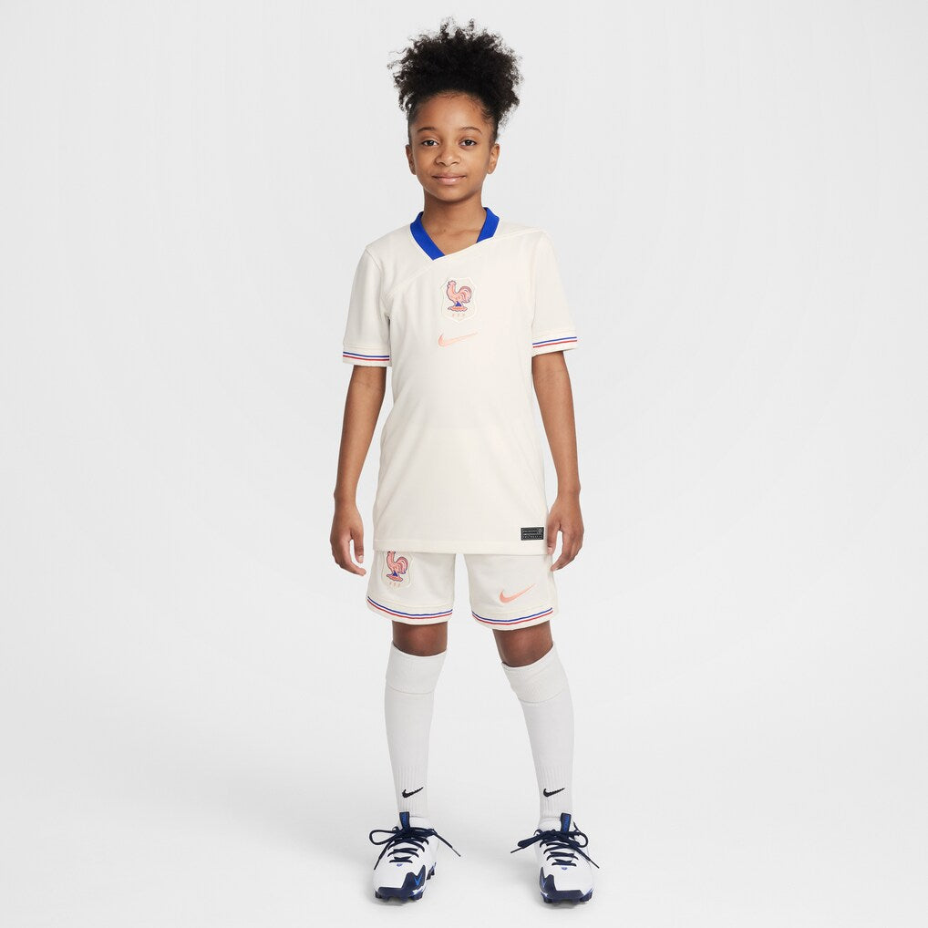France Women's National Team Nike Youth 2025/26 Away Replica Jersey - Cream