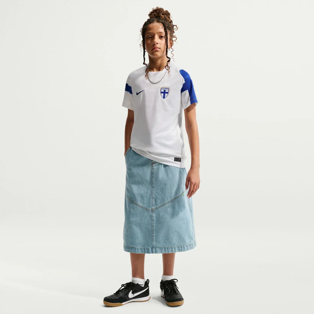 Finland National Team Nike Youth 2026 Home Stadium Replica Jersey - White