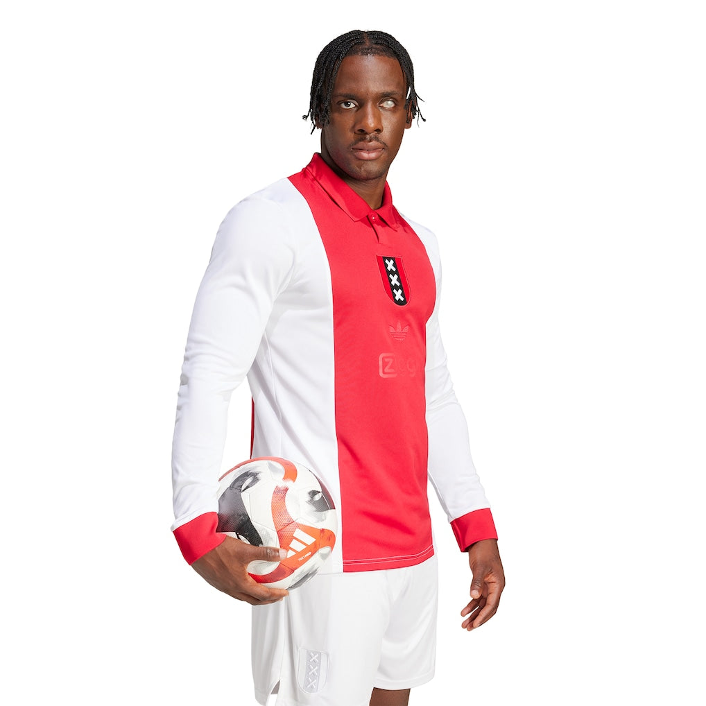 Ajax adidas Originals 125th Anniversary Replica Long Sleeve Jersey - White