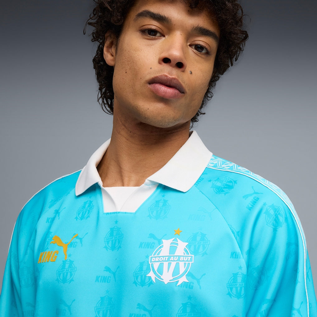 Olympique Marseille Puma KING Retro Fashion Jersey - Turquoise