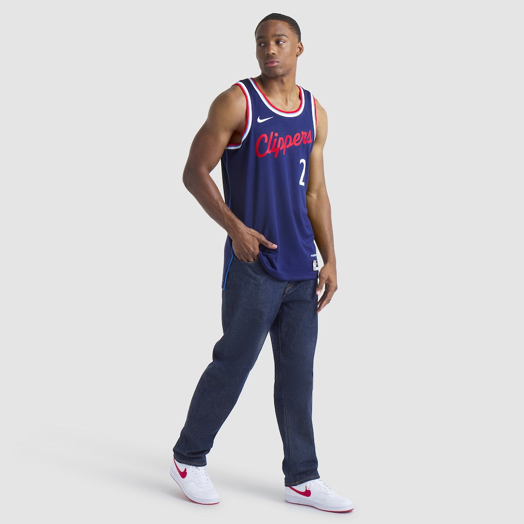 Kawhi Leonard LA Clippers Nike Unisex 2024/25 Swingman Jersey - Navy - Icon Edition