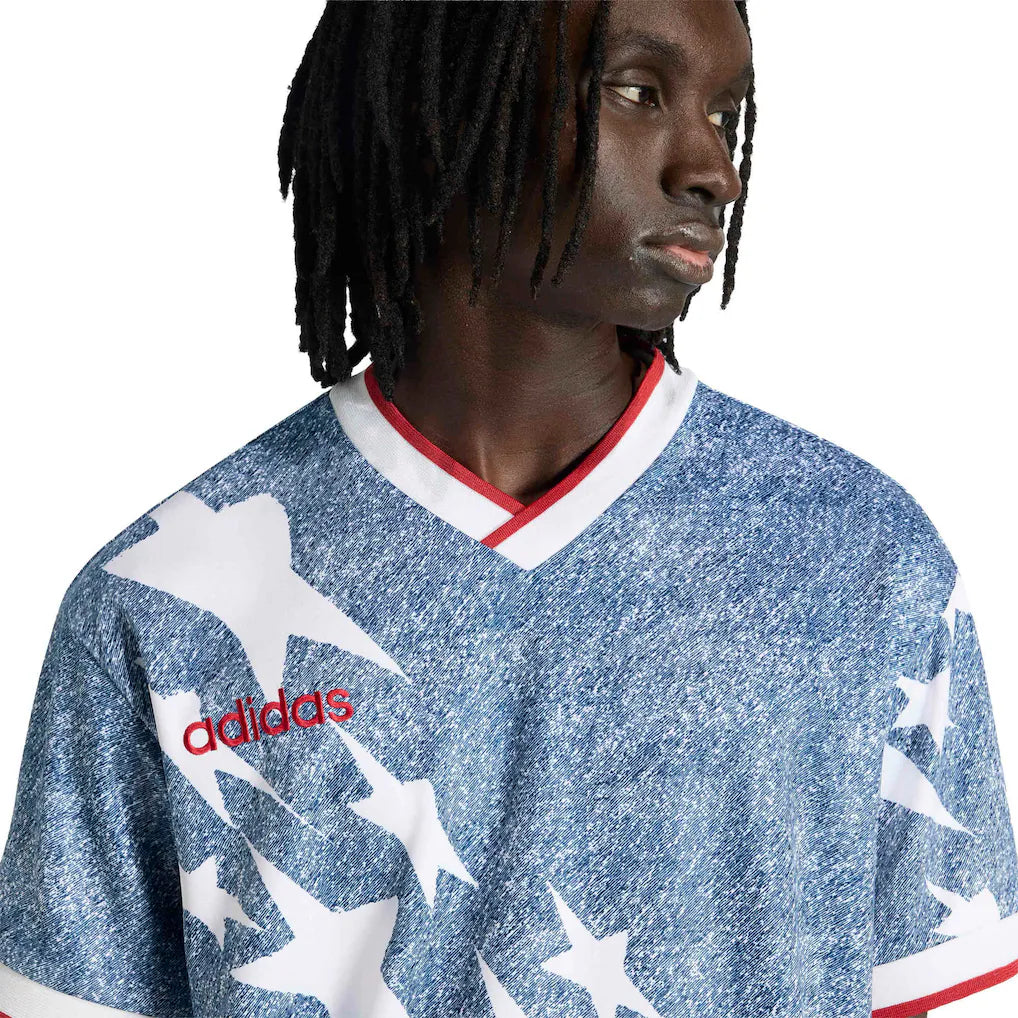 adidas USA 1994 Denim Graphic Fashion Jersey - Blue