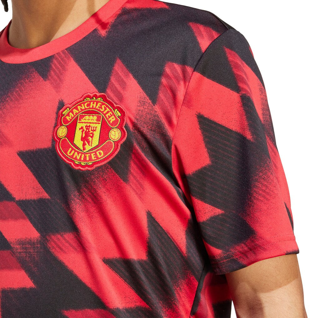 Manchester United adidas 2025/26 AEROREADY Pre-Match Top - Red