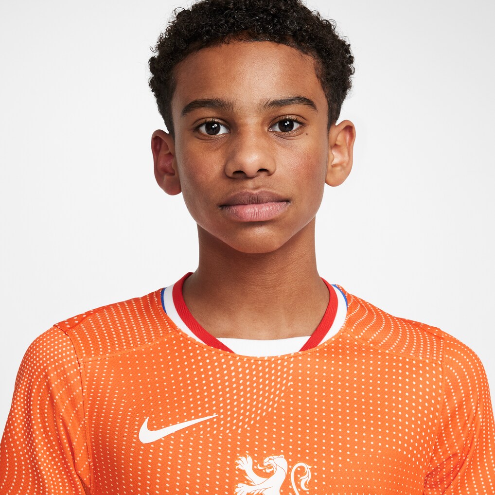 Netherlands Women's National Team Nike Youth 2025/26 Home Replica Jersey - Orange