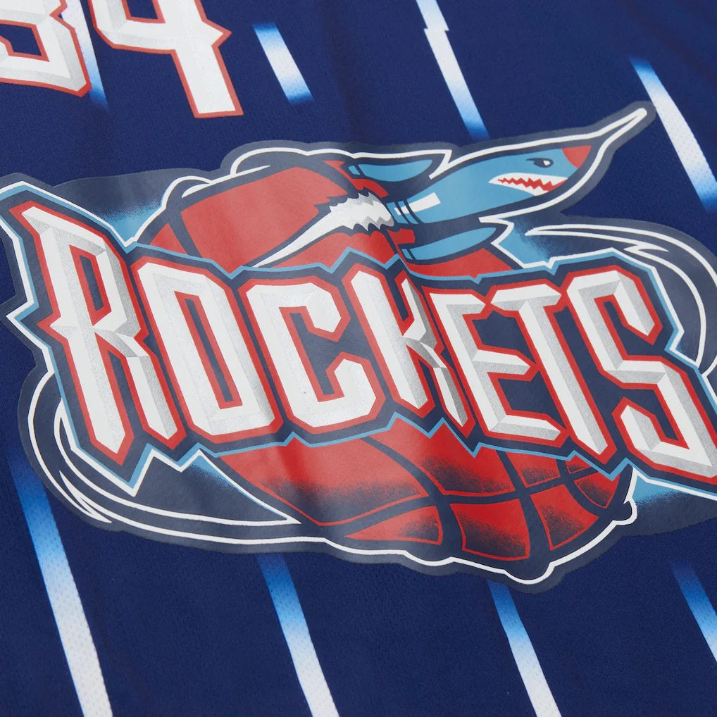 Hakeem Olajuwon Houston Rockets Mitchell & Ness Unisex Maxxed Out Fashion Hockey Jersey - Navy