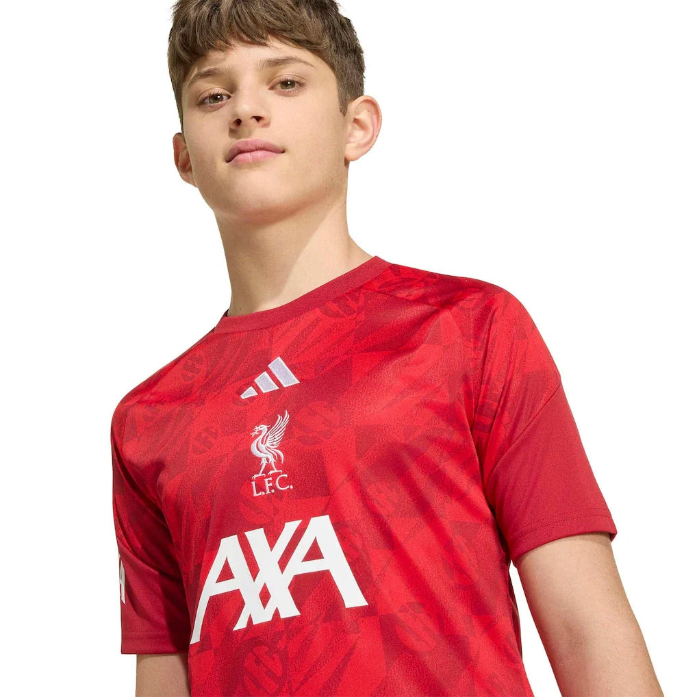 Liverpool adidas Youth 2026 Home Pre-Match Top - Red