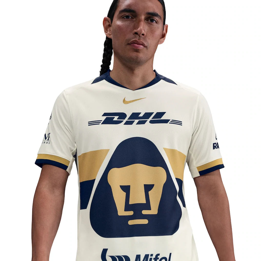 Pumas Nike 2025/26 Home Replica Jersey - Cream