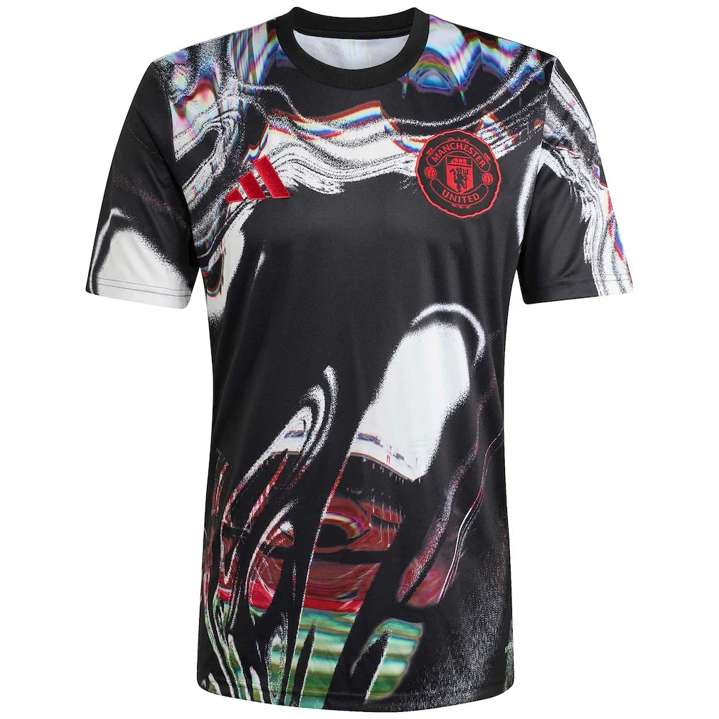 Manchester United adidas 2025/26 Pre-Match Training Jersey - Black