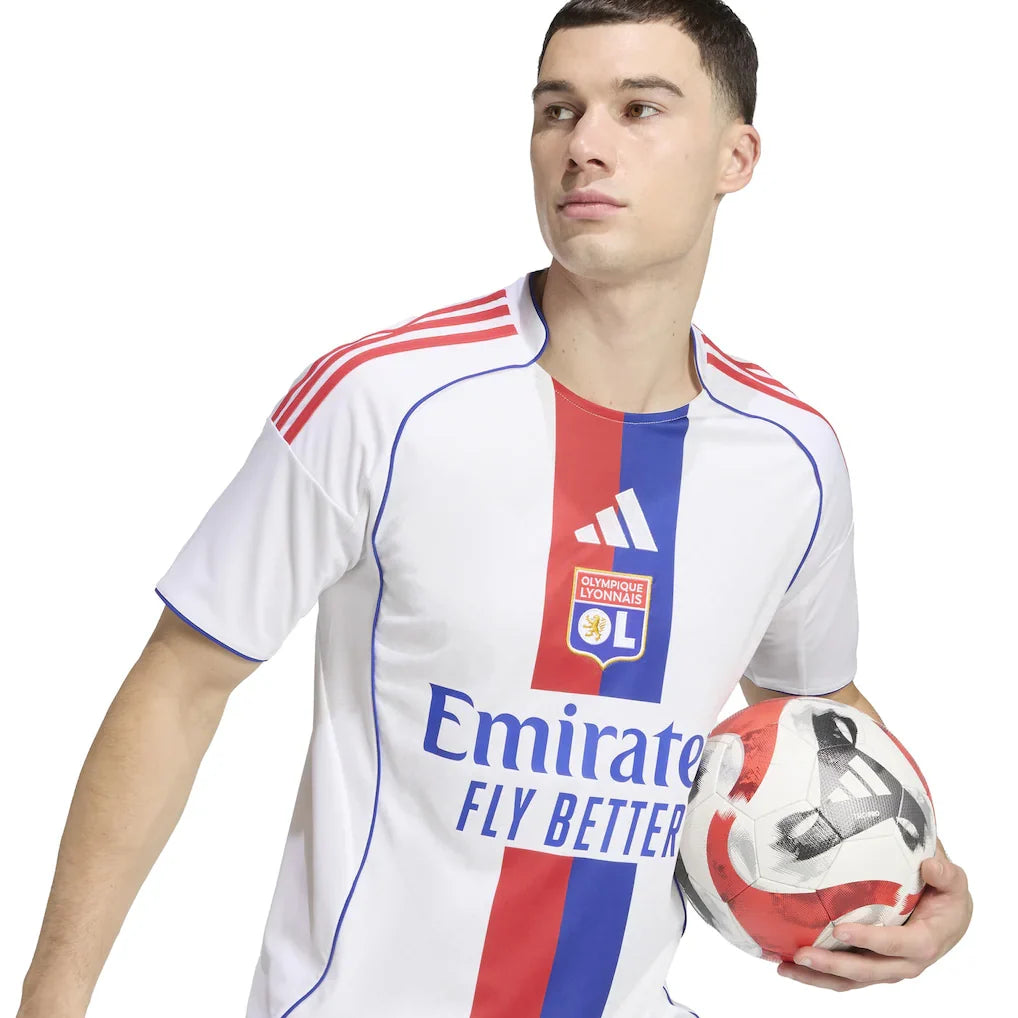 Olympique Lyonnais adidas 2025/26 Home Replica Jersey - White