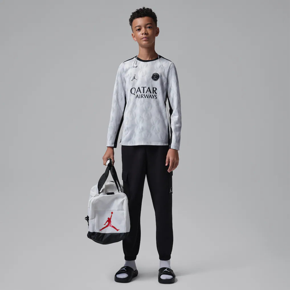 Paris Saint-Germain Jordan Brand Youth Long Sleeve Pre-Match Dri-FIT Top - Gray