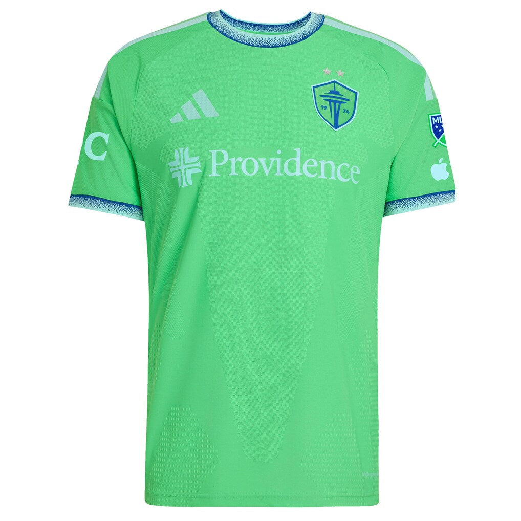 Seattle Sounders FC adidas 2026 The Evergreen State Kit On-Field Authentic Patch Jersey - Rave Green