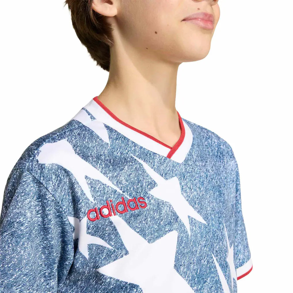 adidas Youth  USA 1994 Denim Graphic Fashion Jersey - Blue