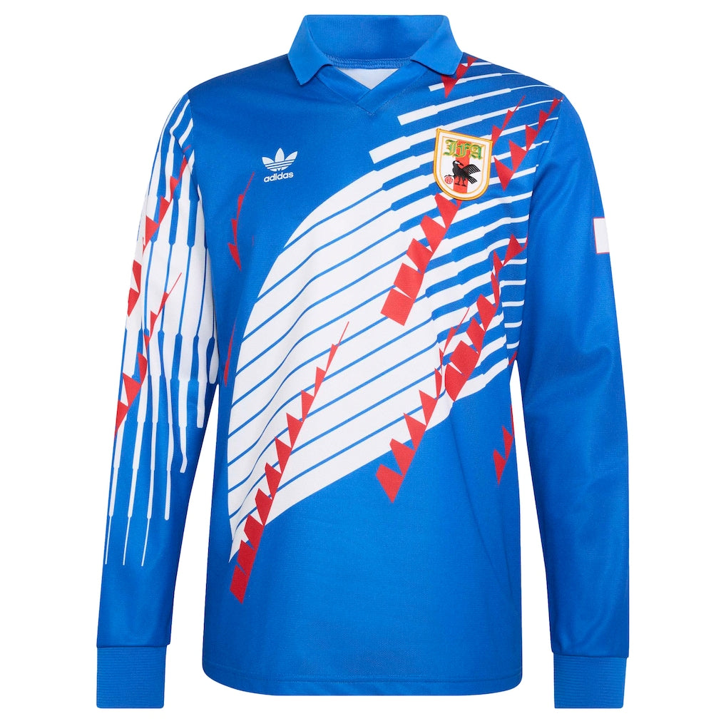 Japan National Team adidas 1993 Bringback Replica Long Sleeve Jersey - Blue/White