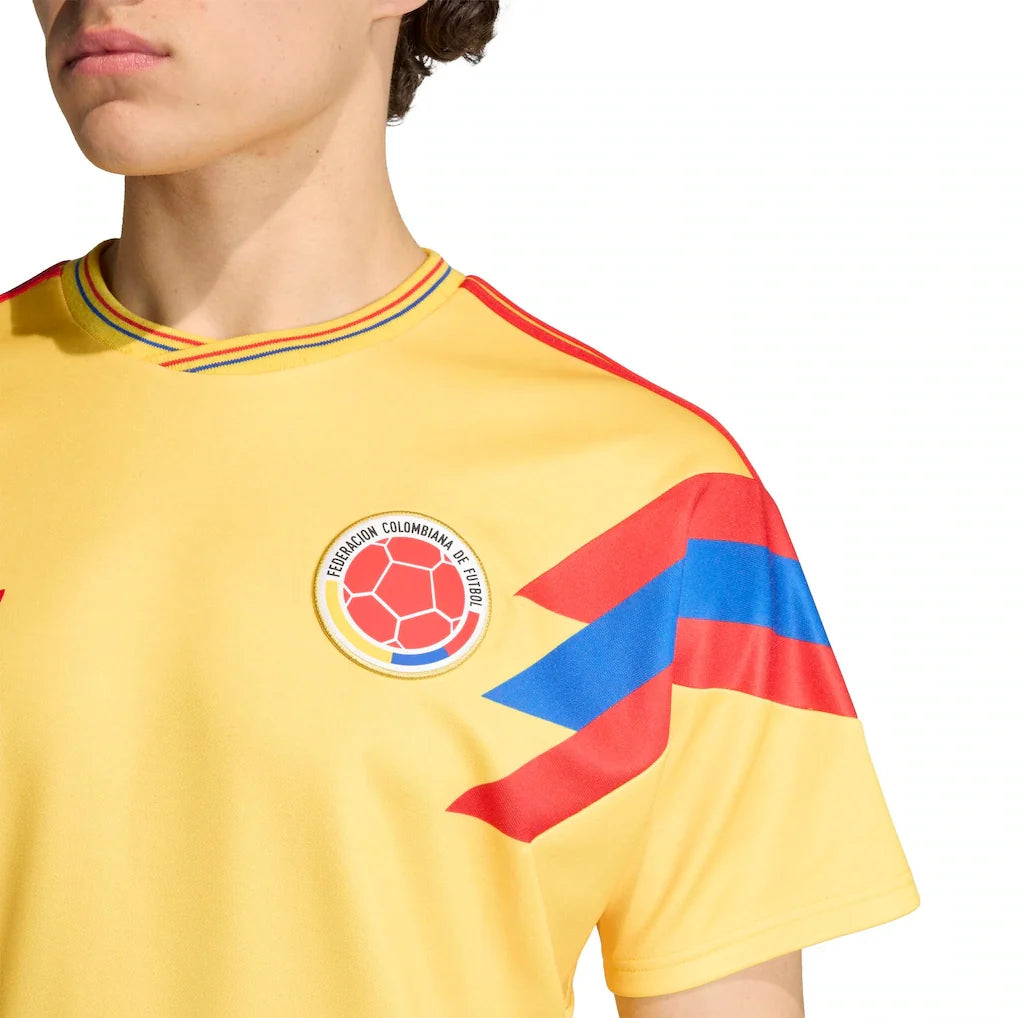Colombia National Team adidas 1990 Bringback Home Jersey - Yellow