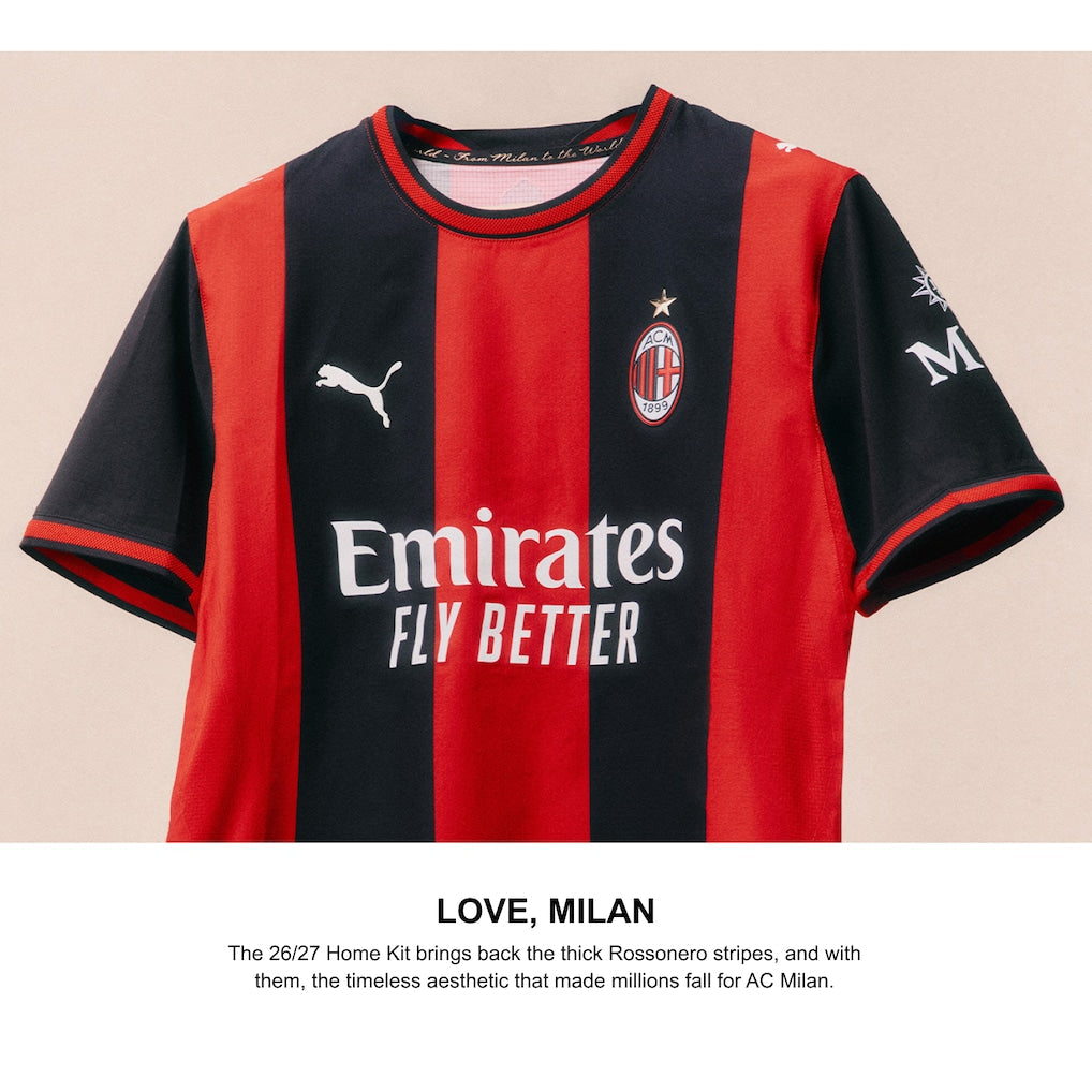 AC Milan Puma 2026/27 Home On-Field Authentic Jersey - Black/Red