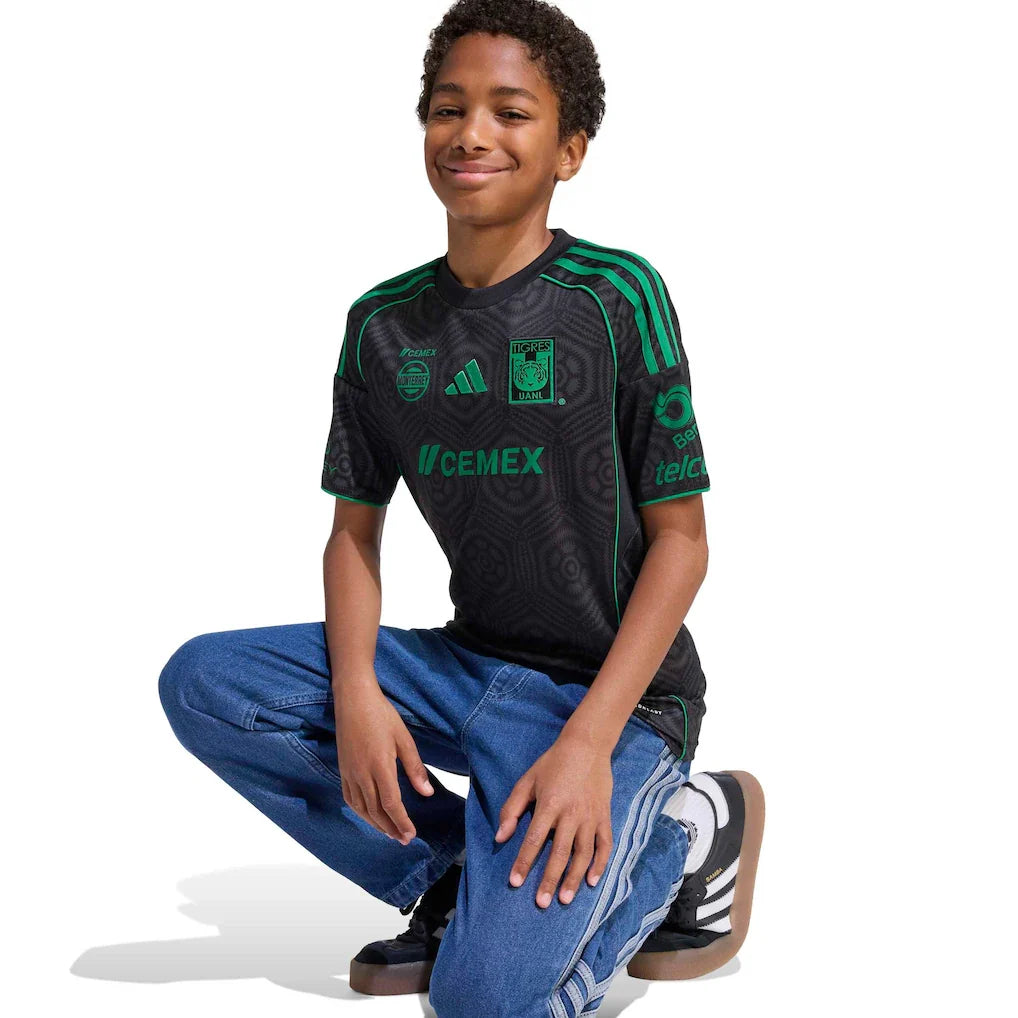 Tigres UANL adidas Youth 2025/26 Third Replica Jersey - Gray