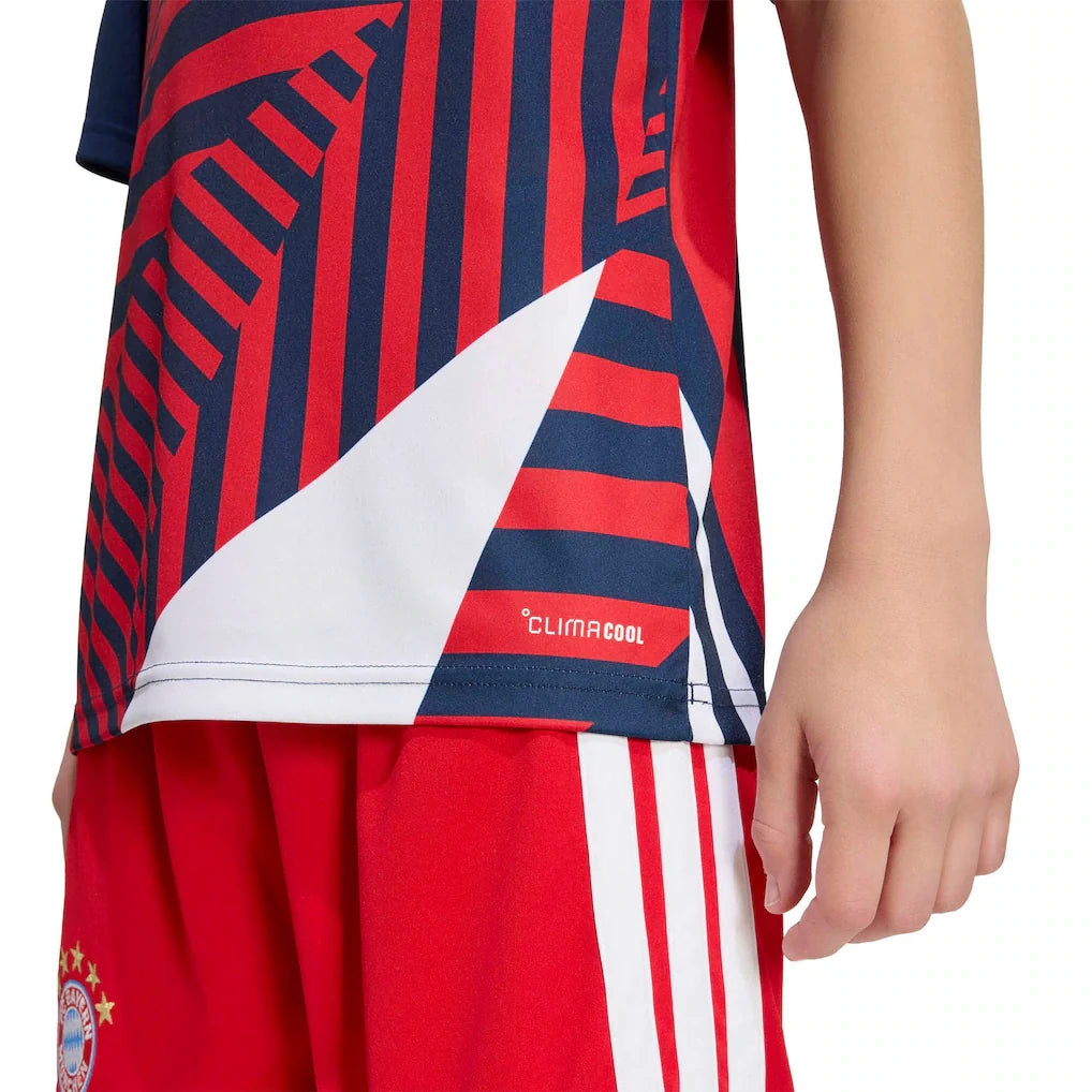 Bayern Munich adidas Youth 2026/27 Pre-Match Home Training Jersey - Blue/Red
