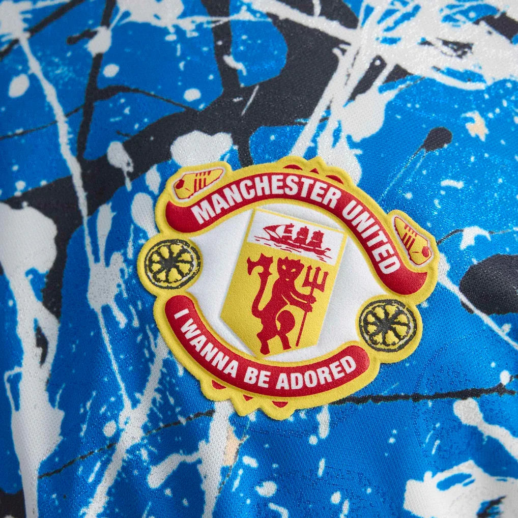 Manchester United X Stone Roses adidas Replica Jersey - Blue