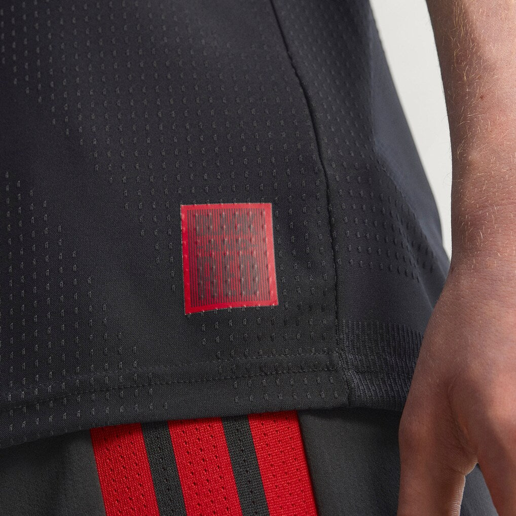 D.C. United adidas  2026 Black-and-Red Kit On-Field Authentic Patch Jersey - Black