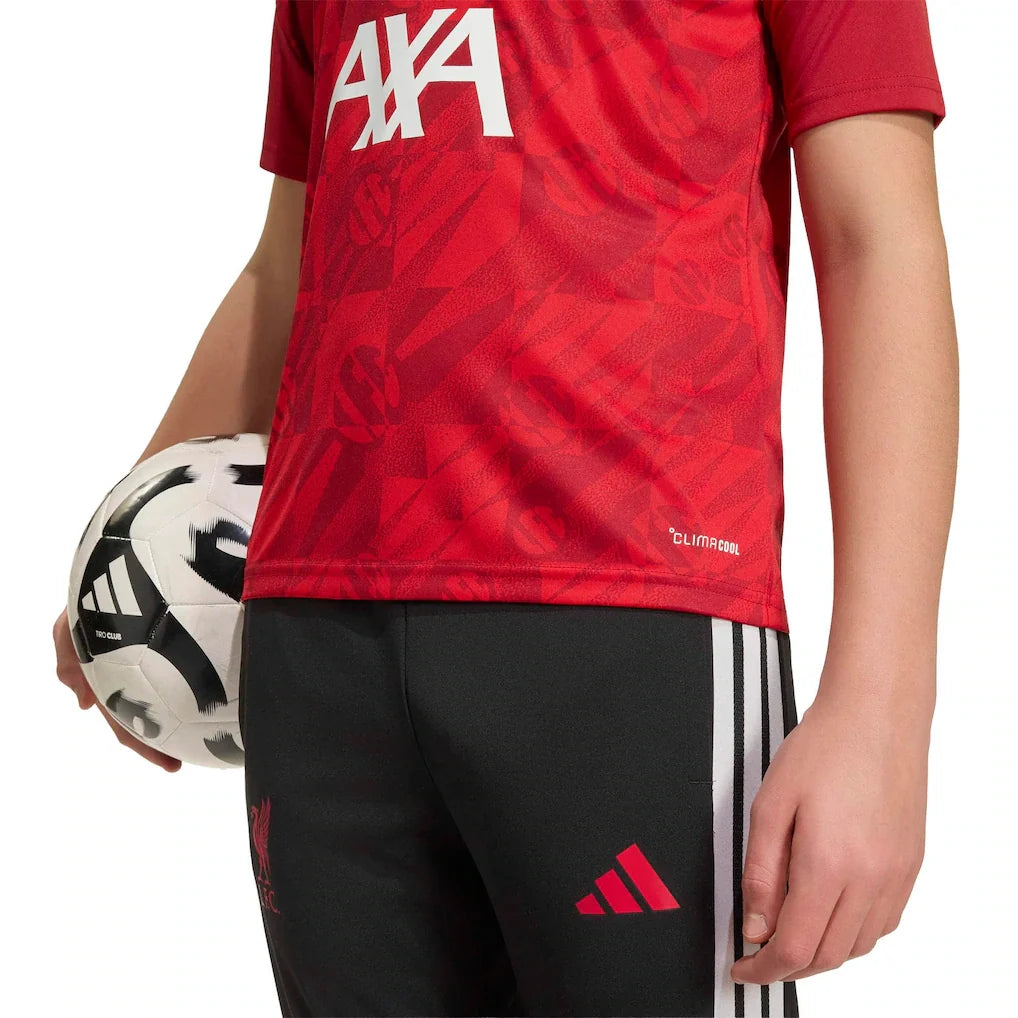 Liverpool adidas Youth 2026 Home Pre-Match Top - Red