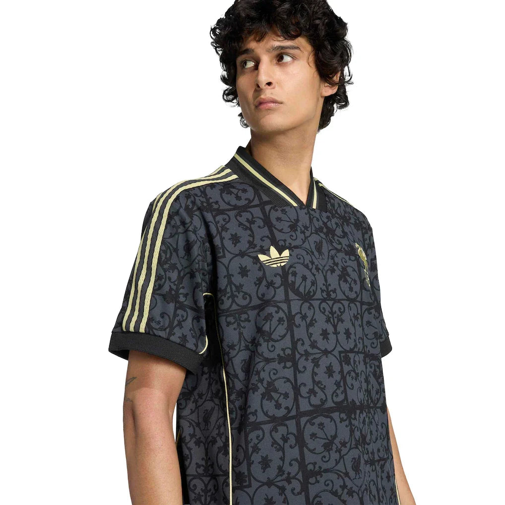 Liverpool adidas Unisex Lifestyler Fashion Jersey - Gray