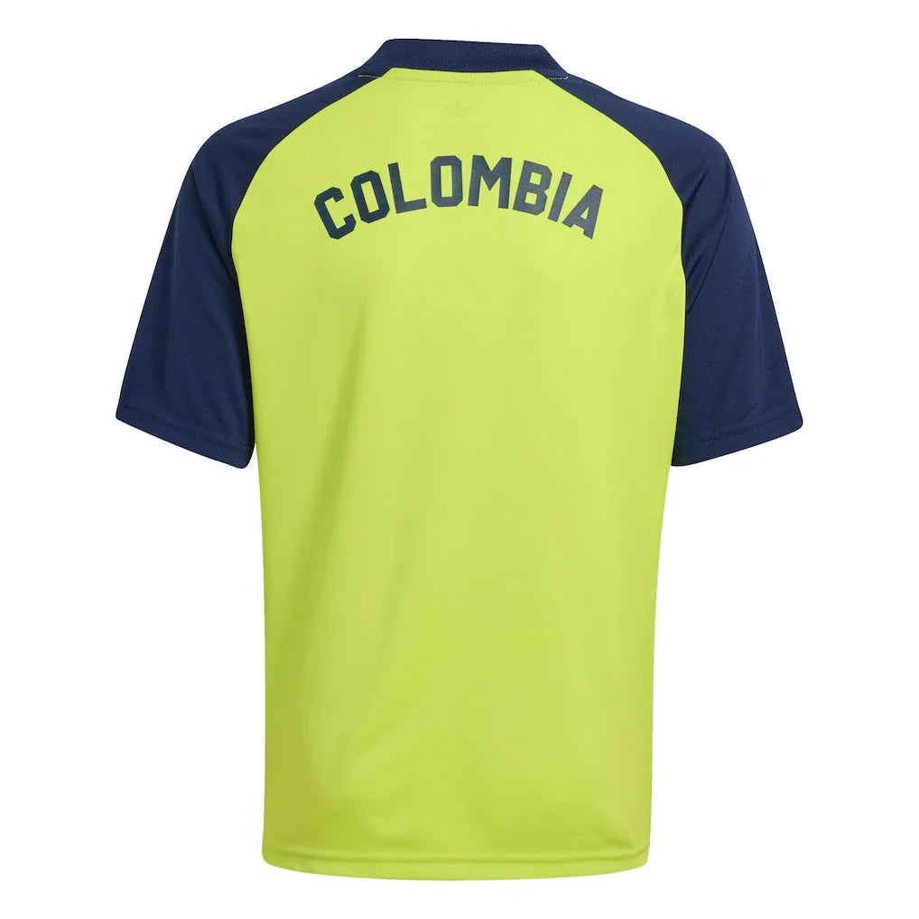 Colombia National Team adidas Youth 2026 Pre-Match Top - Yellow