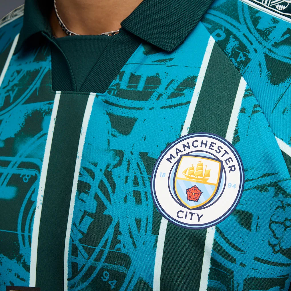 Manchester City Puma King Retro Fashion Jersey - Turquoise