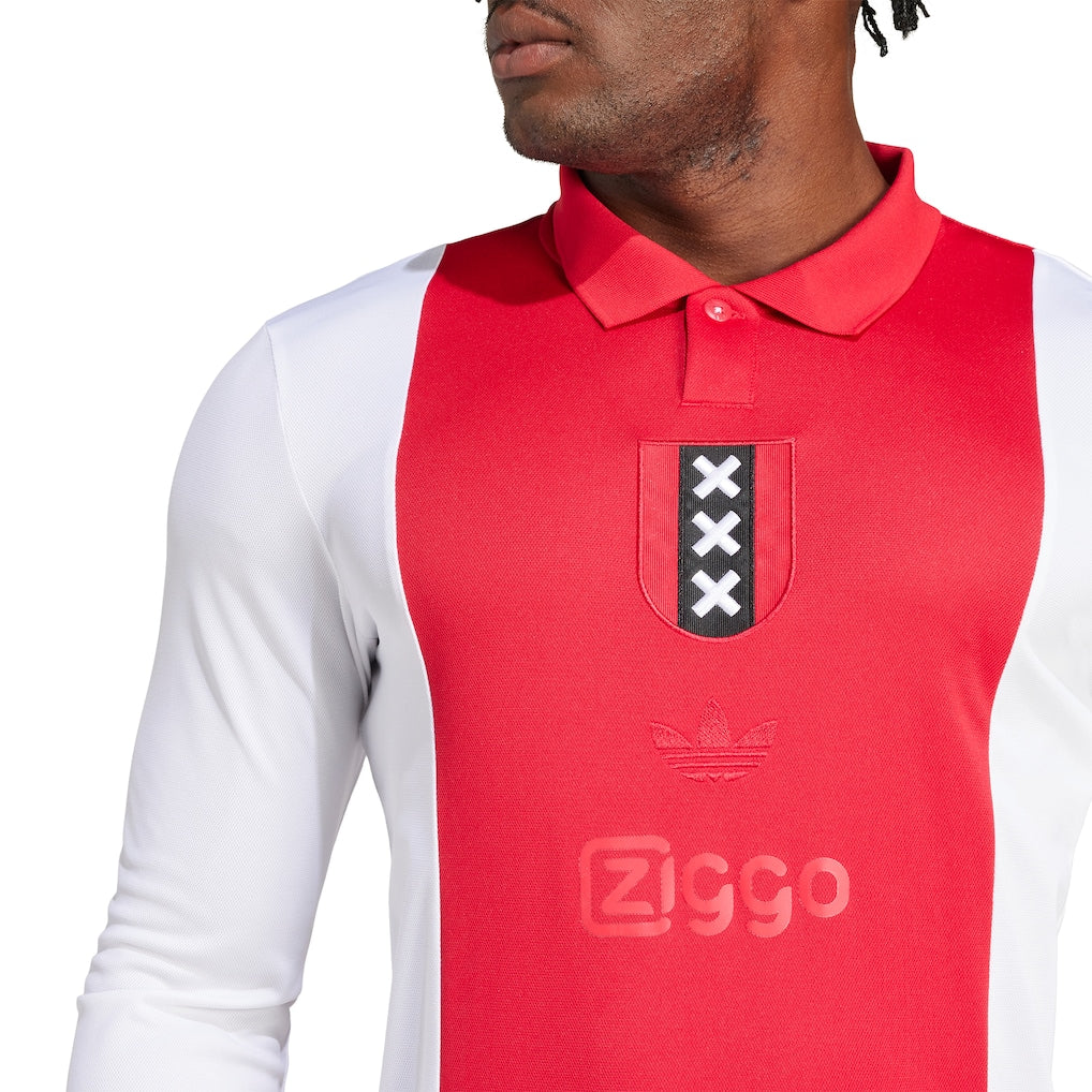 Ajax adidas Originals 125th Anniversary Replica Long Sleeve Jersey - White