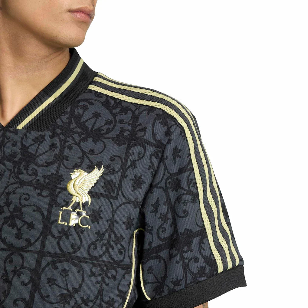 Liverpool adidas Unisex Lifestyler Fashion Jersey - Gray