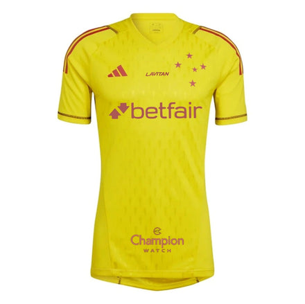Cruzeiro 24/25 Goalkeeper Jersey - Yellow - with Sponsors - Fan Version