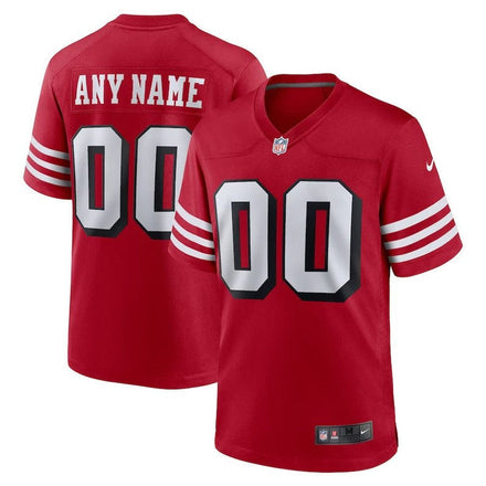San Francisco 49ers - Scarlet Alternate Custom Game Jersey