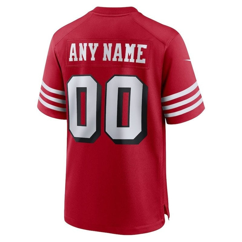 San Francisco 49ers - Scarlet Alternate Custom Game Jersey